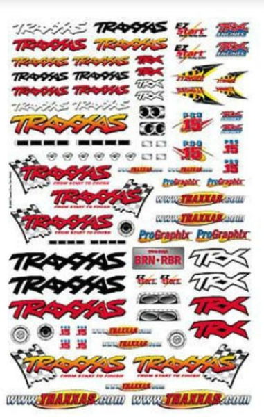TRX9950 Dekorbogen TRAXXAS Bunte Logos